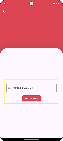 Entering GitHub Username